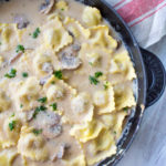 Double Mushroom Ravioli in Parmesan Sauce